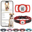 PawView Genuine Leather Collection Dog Collar with Smart AirTag Holder