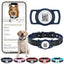PawView Genuine Leather Collection Dog Collar with Smart AirTag Holder