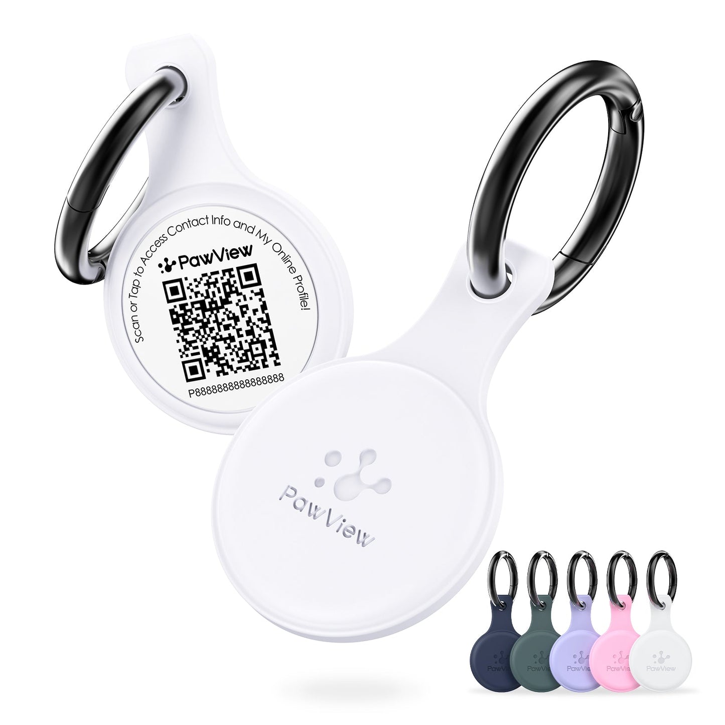 Anti-Loss NFC & QR Code Pet ID Tag, Smart Silent Silicone Pet Tag for Dog and Cat