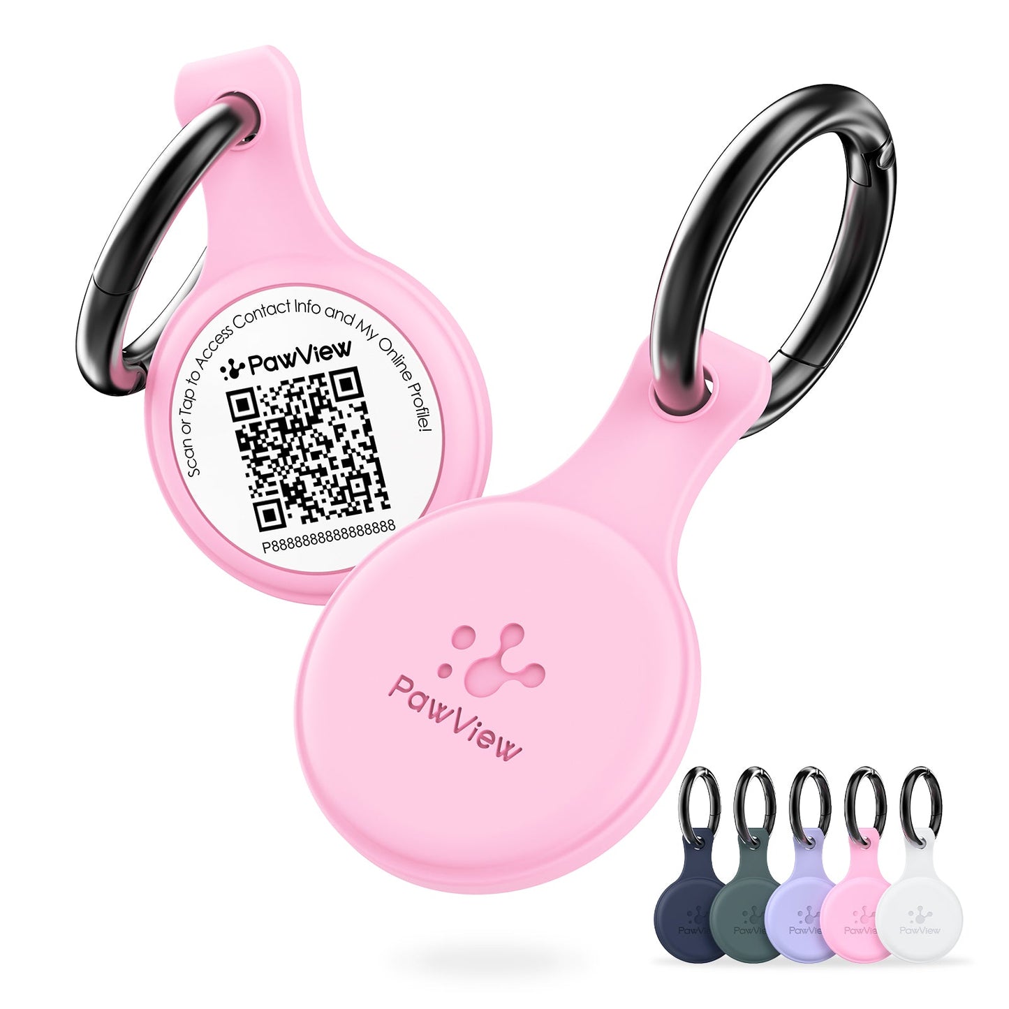 Anti-Loss NFC & QR Code Pet ID Tag, Smart Silent Silicone Pet Tag for Dog and Cat