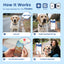 PawView Silent Silicone Smart Pet ID Tag – Bow Tie Style, QR Code & NFC