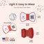 PawView Silent Silicone Smart Pet ID Tag – Bow Tie Style, QR Code & NFC