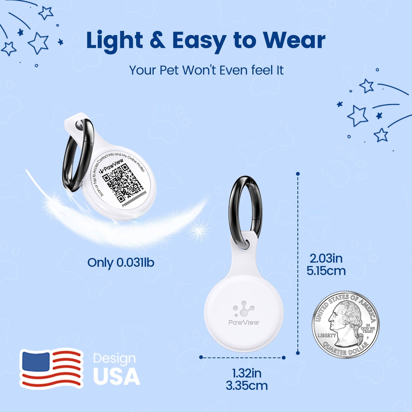 Anti-Loss NFC & QR Code Pet ID Tag, Smart Silent Silicone Pet Tag for Dog and Cat