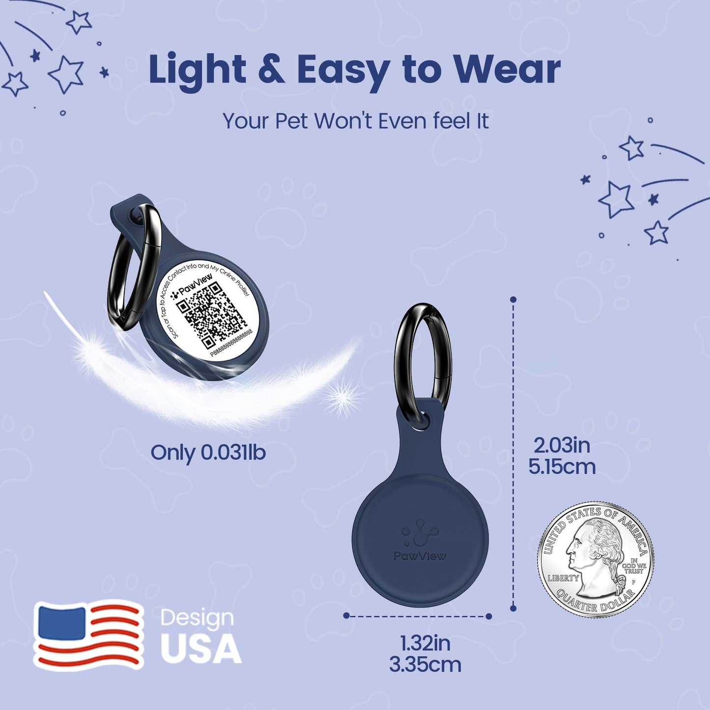 Anti-Loss NFC & QR Code Pet ID Tag, Smart Silent Silicone Pet Tag for Dog and Cat