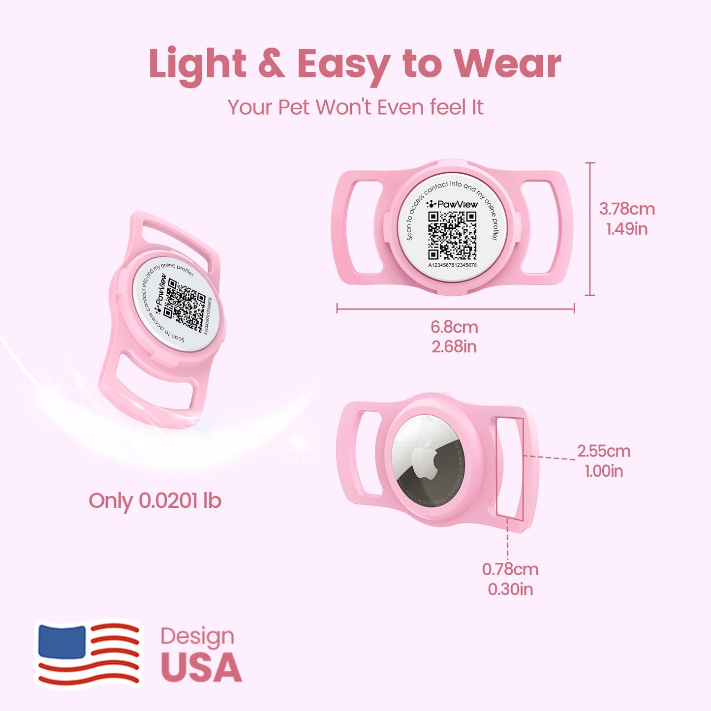 PawView TN005 AirTag Silicone Anti-Loss Protective Case