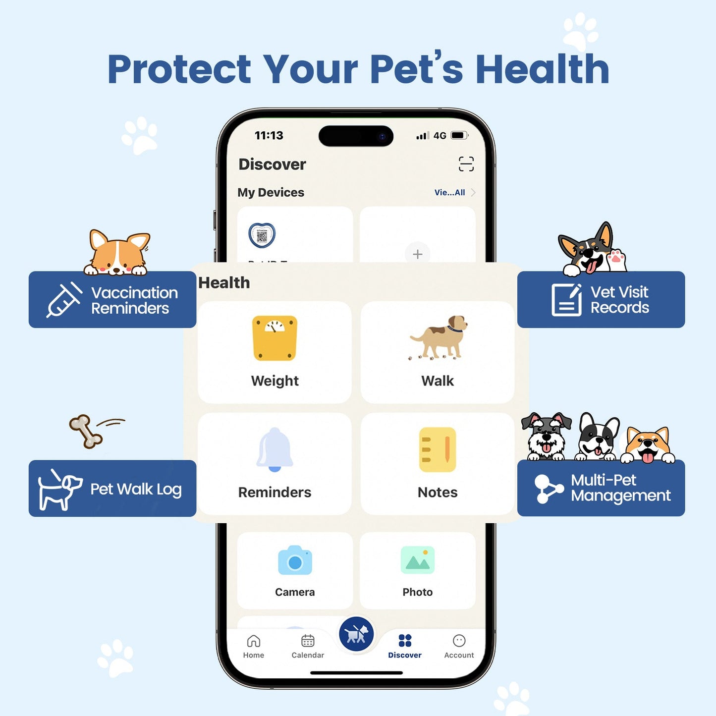 PawView Anti-Loss Smart Pet ID Tag with QR Code Heart