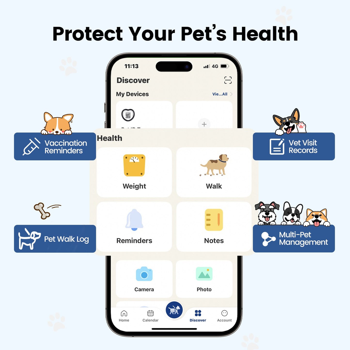 PawView Anti-Loss Smart Pet ID Tag with QR Code Heart