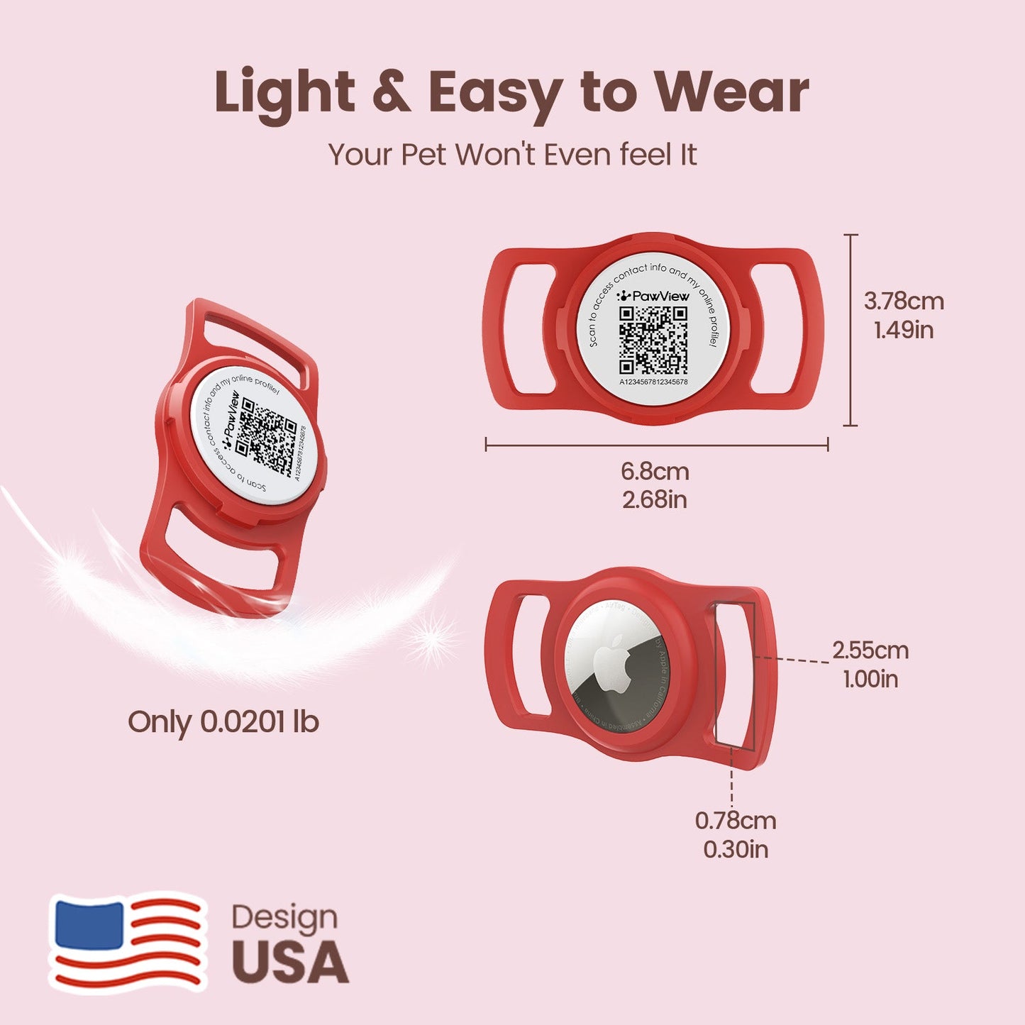 PawView TN005 AirTag Silicone Anti-Loss Protective Case