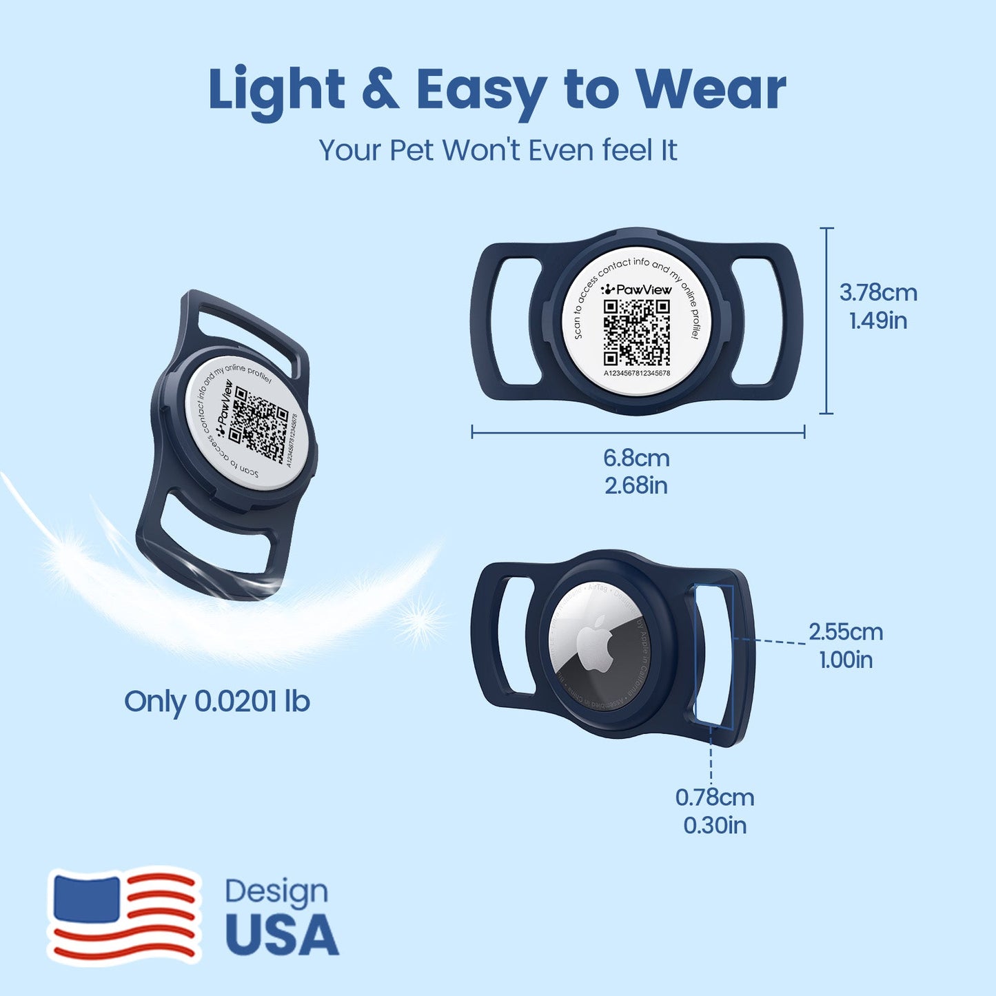 PawView TN005 AirTag Silicone Anti-Loss Protective Case