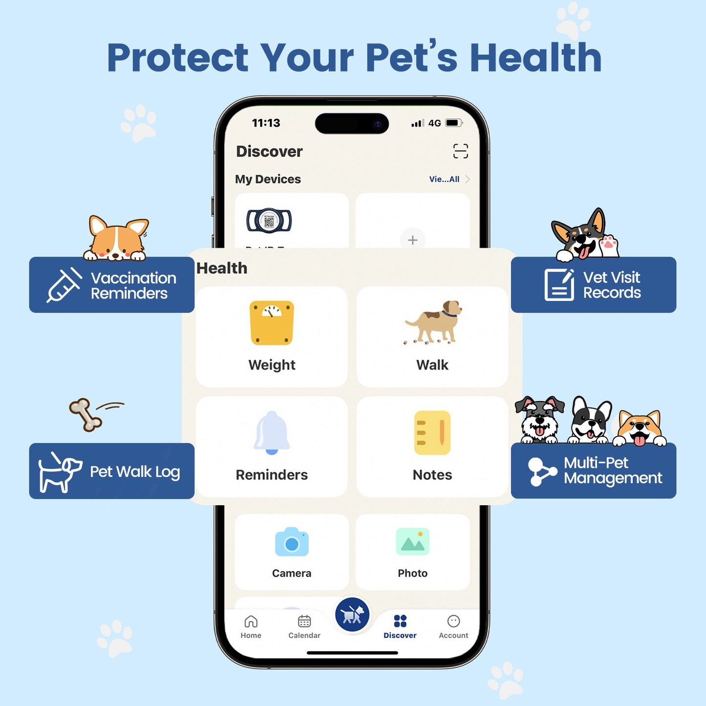 PawView TN005 AirTag Silicone Anti-Loss Protective Case