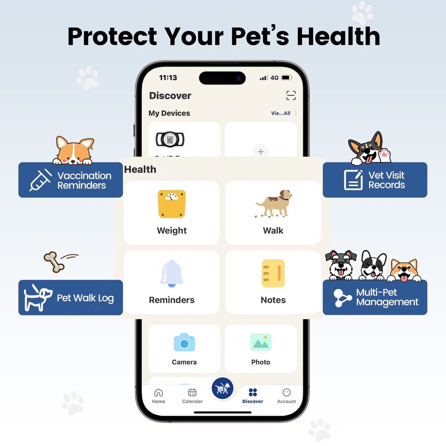 PawView TN005 AirTag Silicone Anti-Loss Protective Case