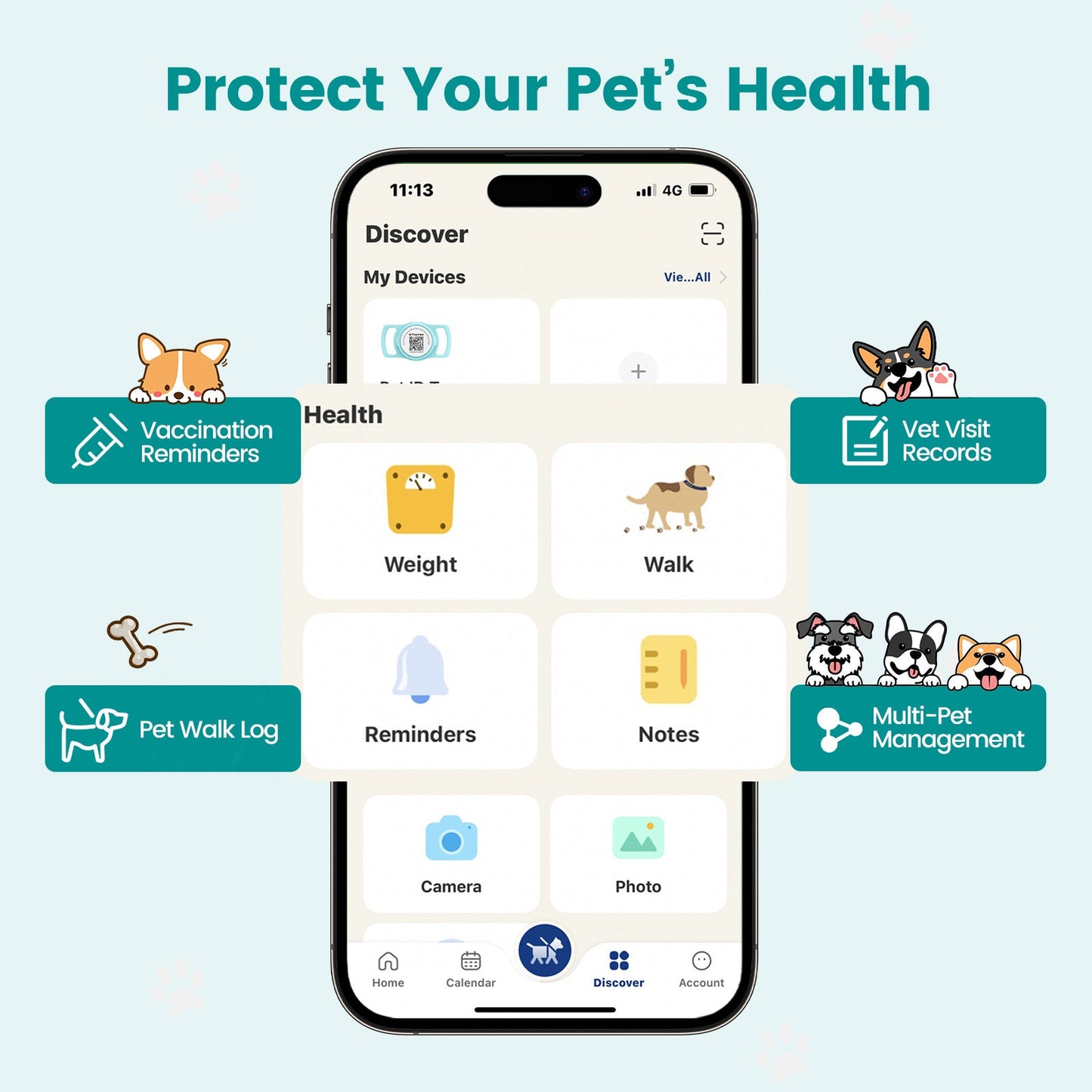 PawView TN005 AirTag Silicone Anti-Loss Protective Case