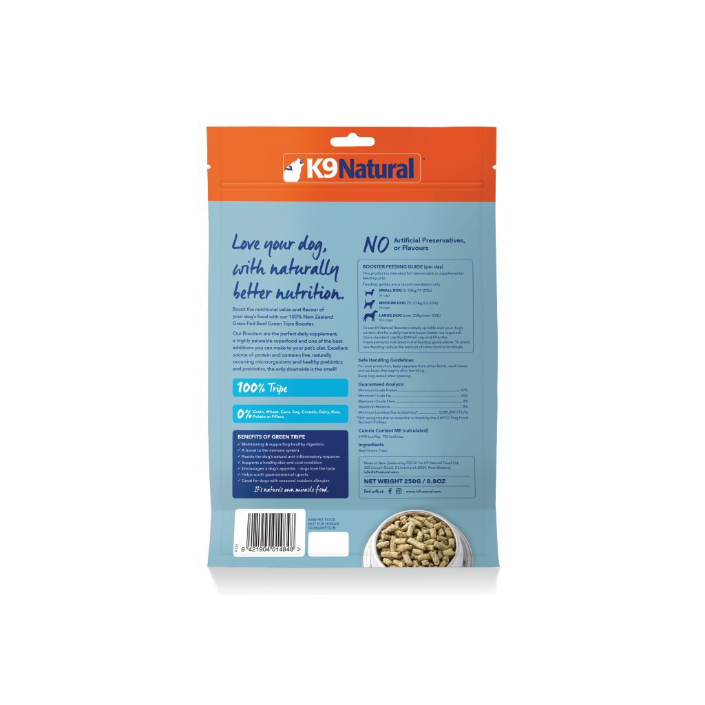 K9 Beef Green Tripe Freeze-Dried Booster