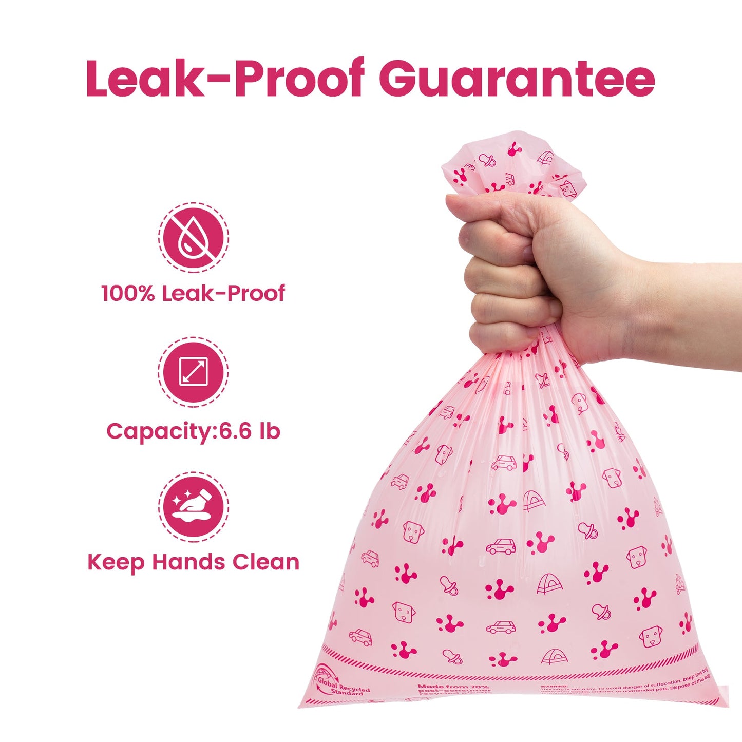 PawView Dog Poop Bags, Guaranteed Leak Proof and Extra Thick Poop Bag Rolls for Dogs, Lavender Scented, 270 Count