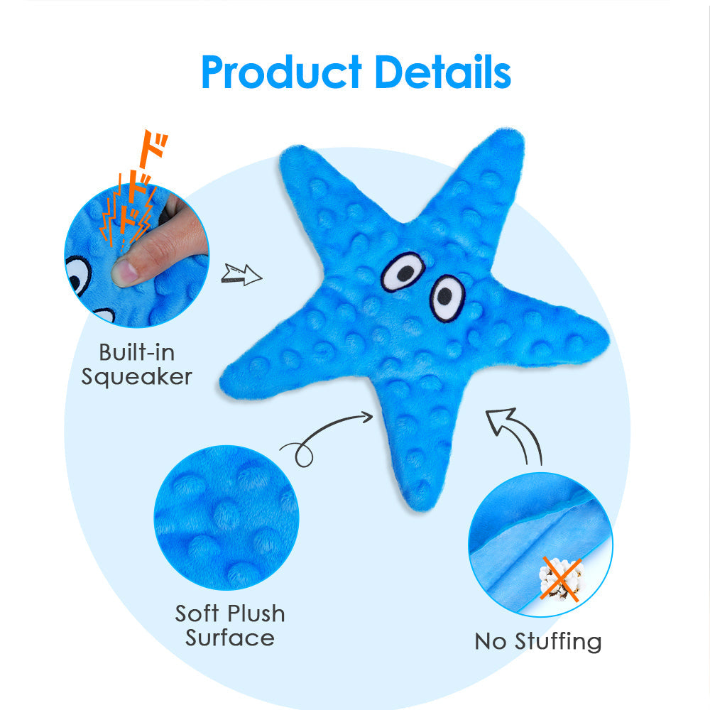 Interactive Starfish Dog Toy Set - Pack of 2