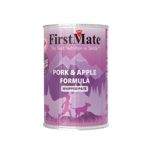 FirstMate - Limited Ingredient Pork & Apple Formula Wet Dog Food, 12.2-oz Case of 12