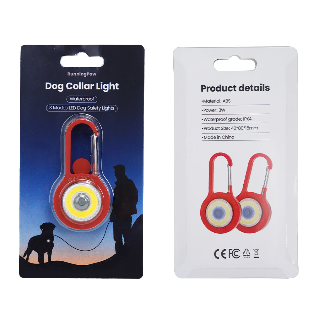 RunningPaw Ultra Bright Water-proof Dog Collar Light - 3 Modes LED Support