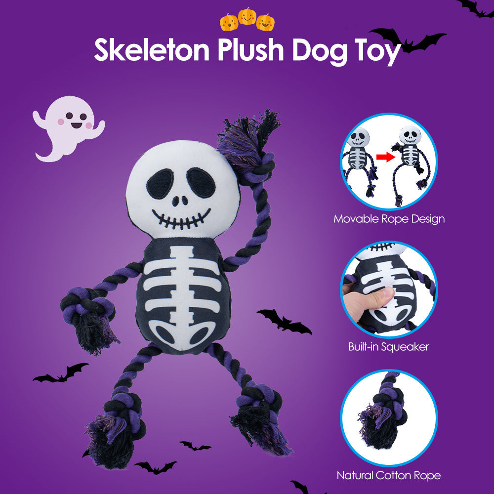 Super Soft Halloween Dog Toy - Interactive Plush Chew Toy for Small, Medium, and Large Dogs