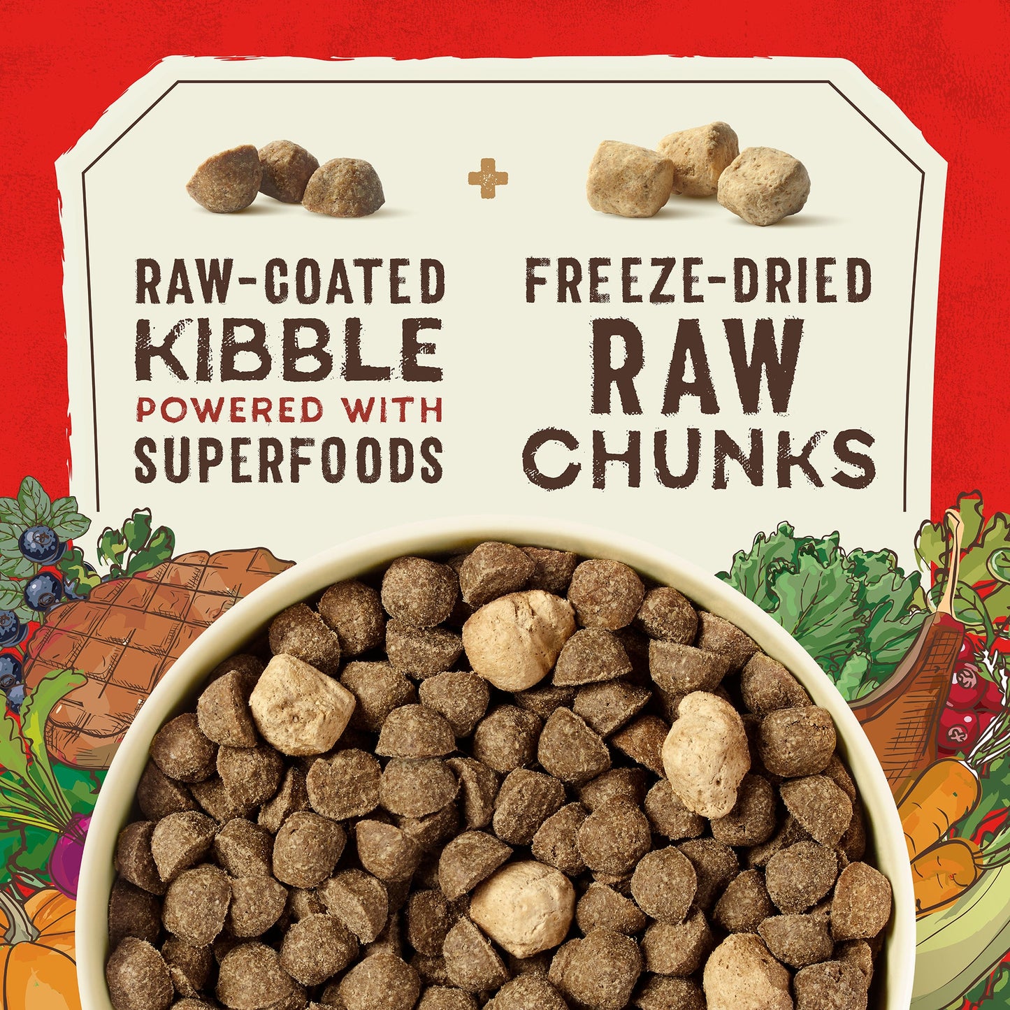 SuperBlends Raw Blend Puppy Kibble: Chicken, Salmon + Superfoods
