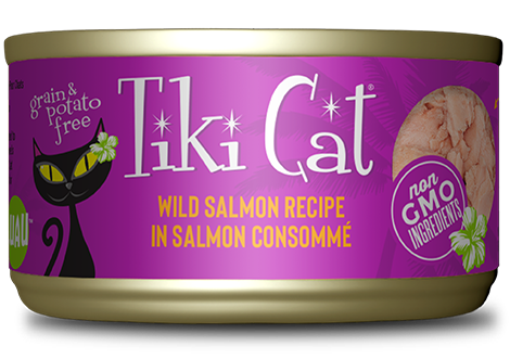Tiki Cat Hanalei Luau, Wild Salmon Recipe, Wet Cat Food, 2.8-oz Case of 12