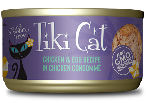 Tiki Cat Koolina Luau, Chicken And Egg Recipe, Wet Cat Food, 2.8-oz Case of 12