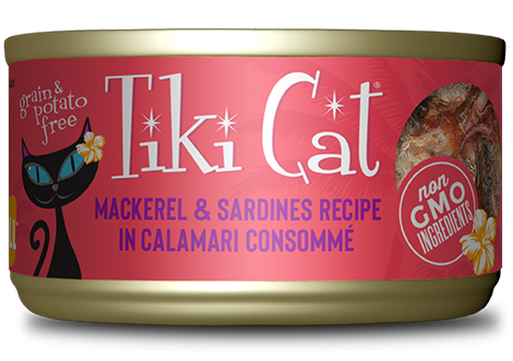 Tiki Cat Makaha Grill, Mackerel And Sardines Recipe, Wet Cat Food, 2.8-oz Case fo 12