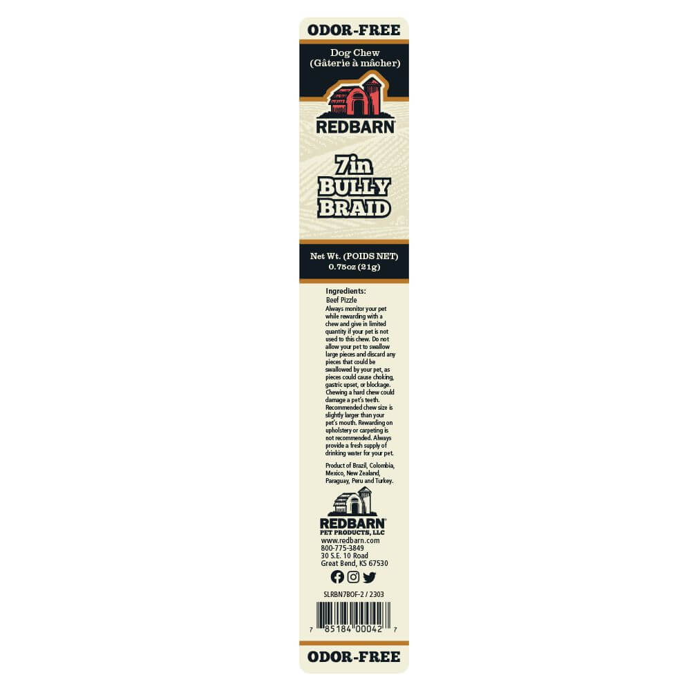 Odor-Free Braided Bully Stick