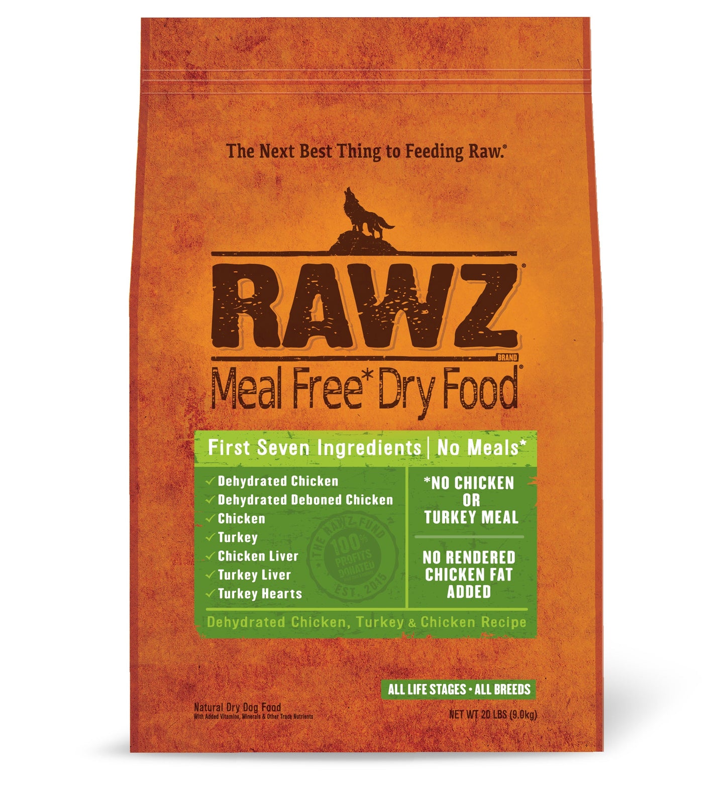 Rawz Meal Free Dehydrated Chicken and Turkey Recipe, Dry Dog Food