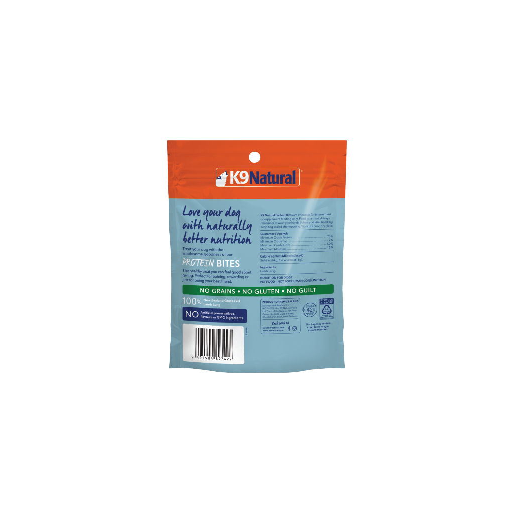 K9 Lamb Lung Protein Bites Dog Treats