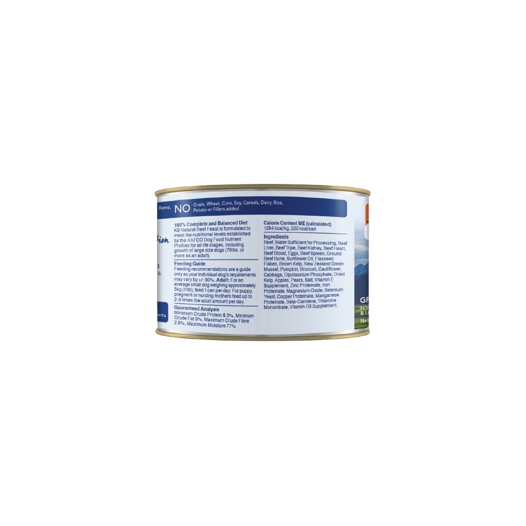 K9 Beef Feast Canned Dog Food