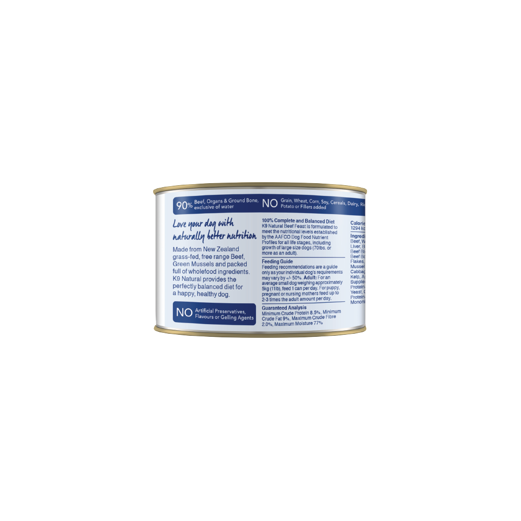 K9 Beef Feast Canned Dog Food