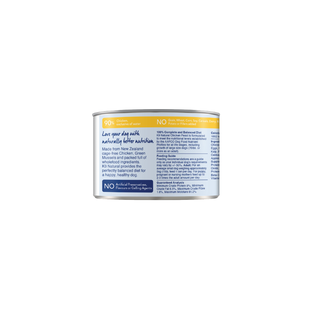 K9 Chicken Feast Canned Dog Food