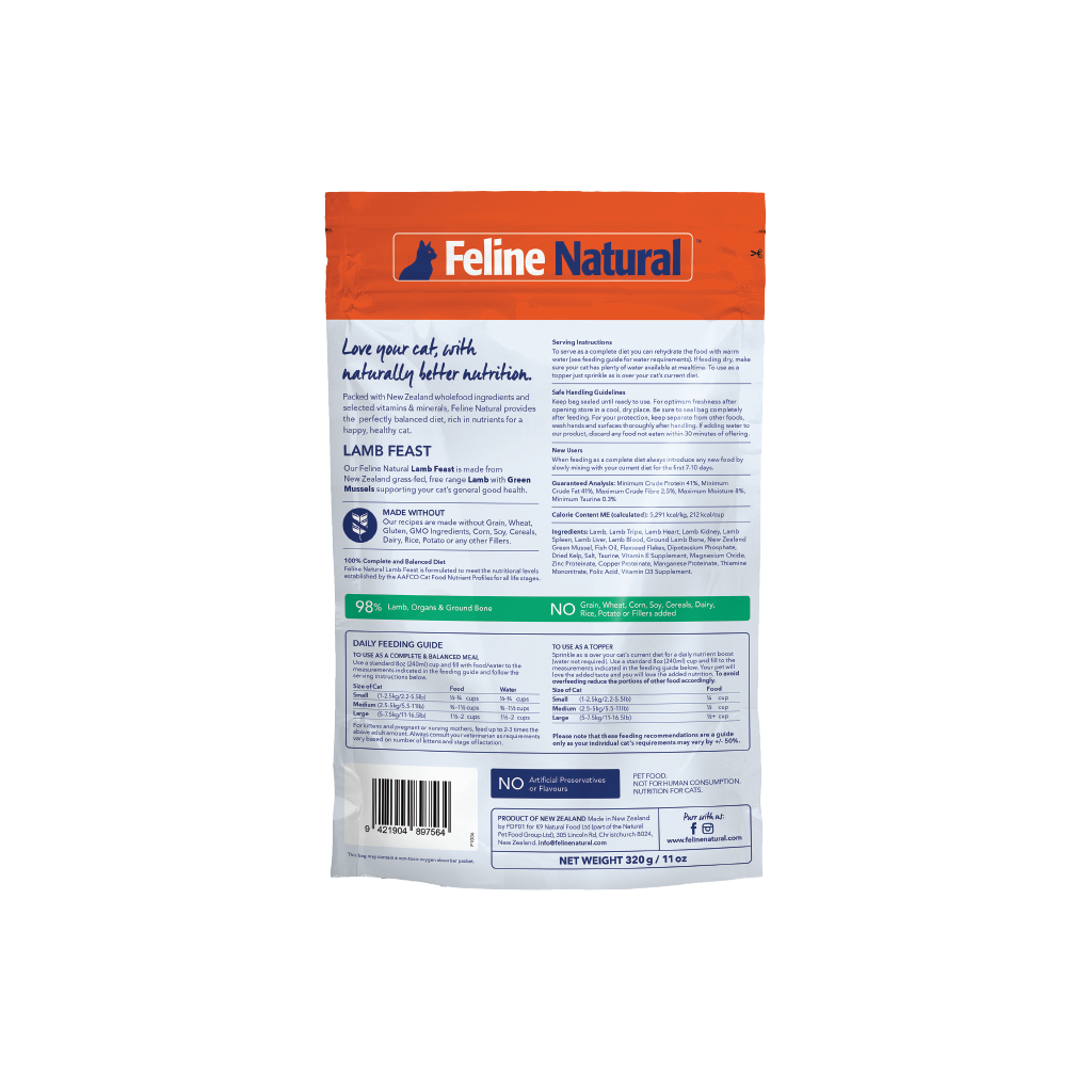 Feline Lamb Feast Freeze-Dried Cat Food