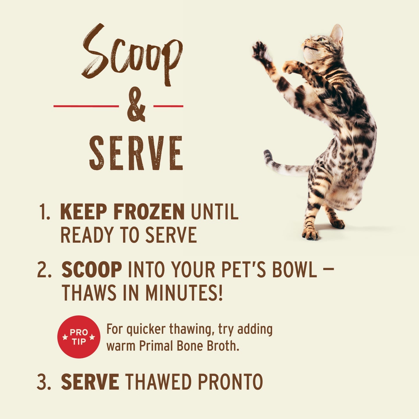 Primal Frozen Raw Scoopable Pronto Cat Food - Venison Recipe