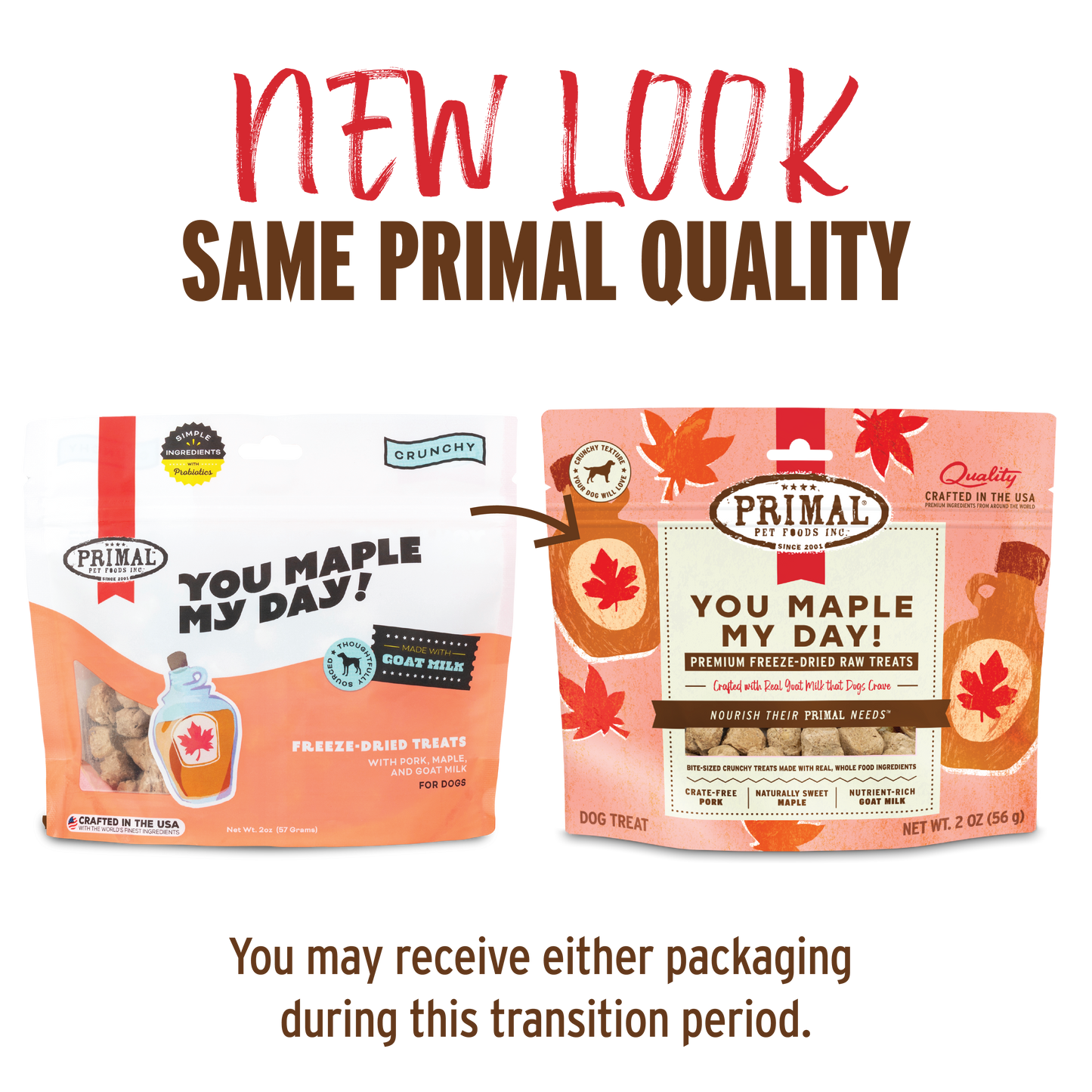 Primal Freeze-Dried Raw Dog Treats - You Maple My Day