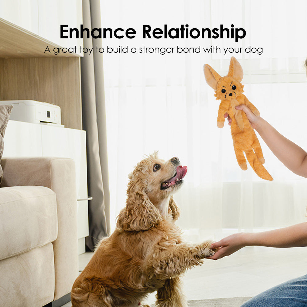 Rabbit and Fox Dog Chewing Toys - Interactive and Durable