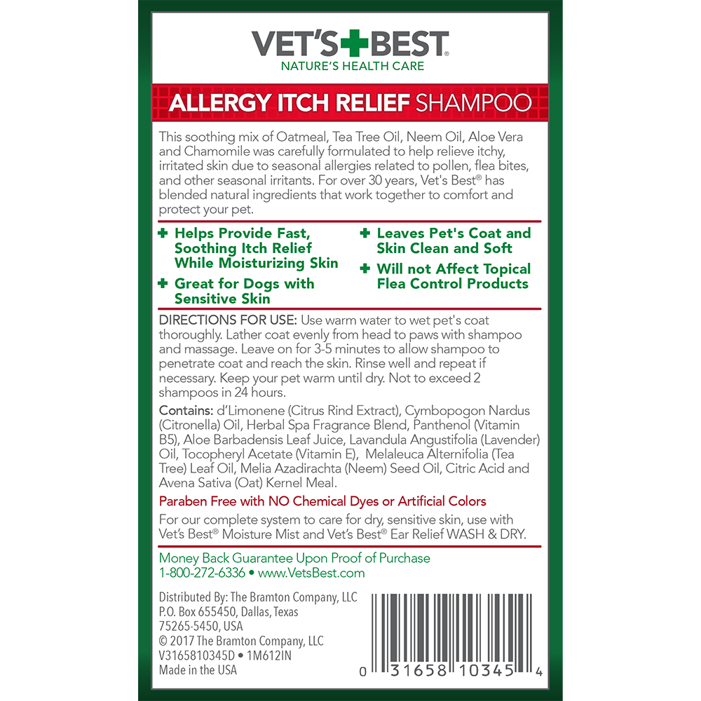 Allergy Itch Relief Dog Shampoo