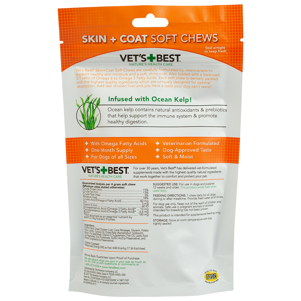Skin & Coat Soft Chews for Dogs
