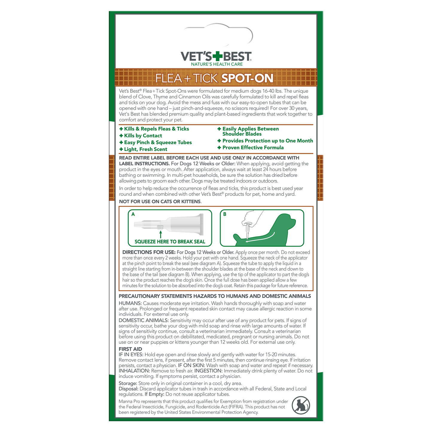 Flea & Tick Spot-On for Medium Dogs
