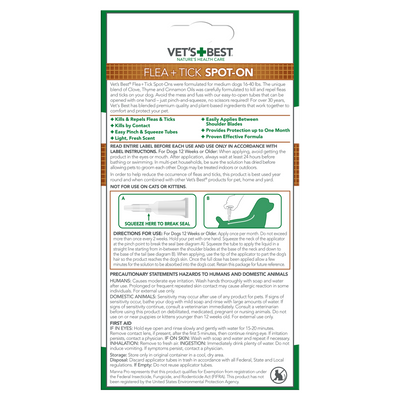 Flea & Tick Spot-On for Medium Dogs