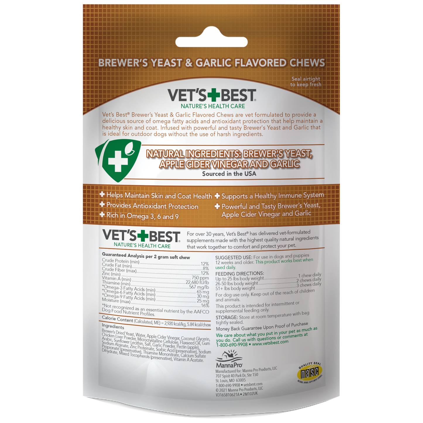 Brewer's Yeast & Garlic Flavored Chews