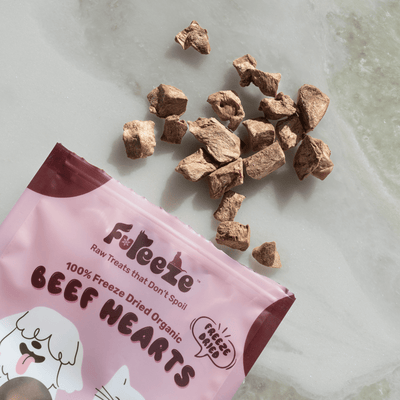 Freeze Dried Organic Beef Hearts 50g