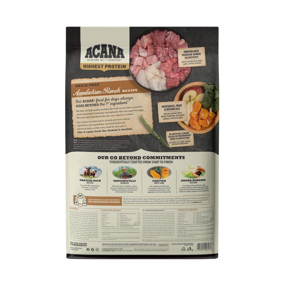 ACANA Regionals Appalachian Ranch Grain Free Dry Dog Food