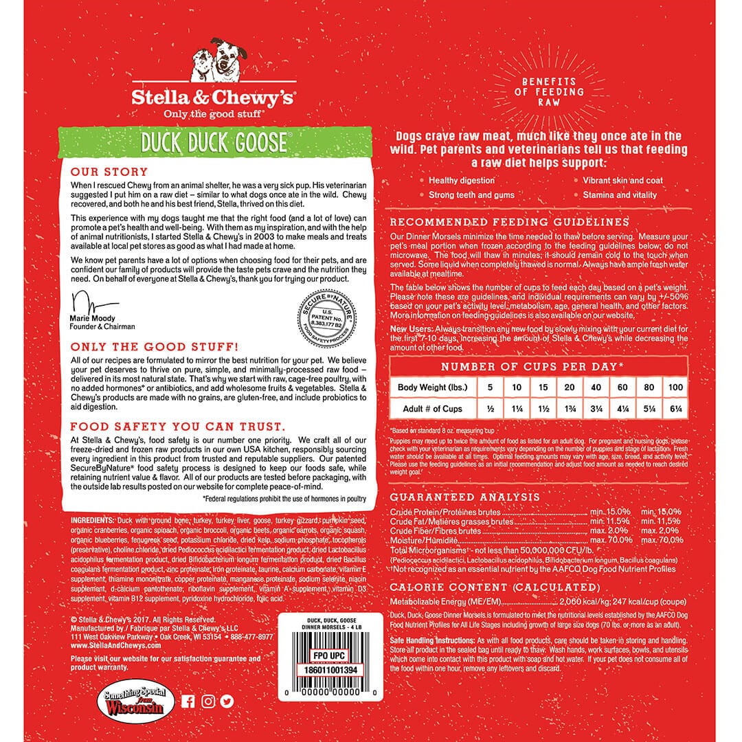 Duck Duck Goose Frozen Raw Dinner Morsels