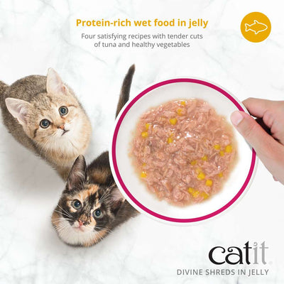 Catit Divine Shreds in Jelly Tuna 4 Pack