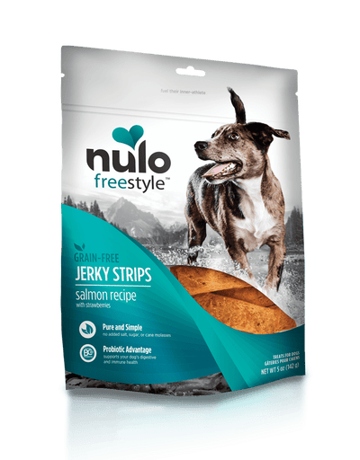 Nulo Freestyle Grain Free Salmon & Strawberries Recipe Jerky Dog Treats