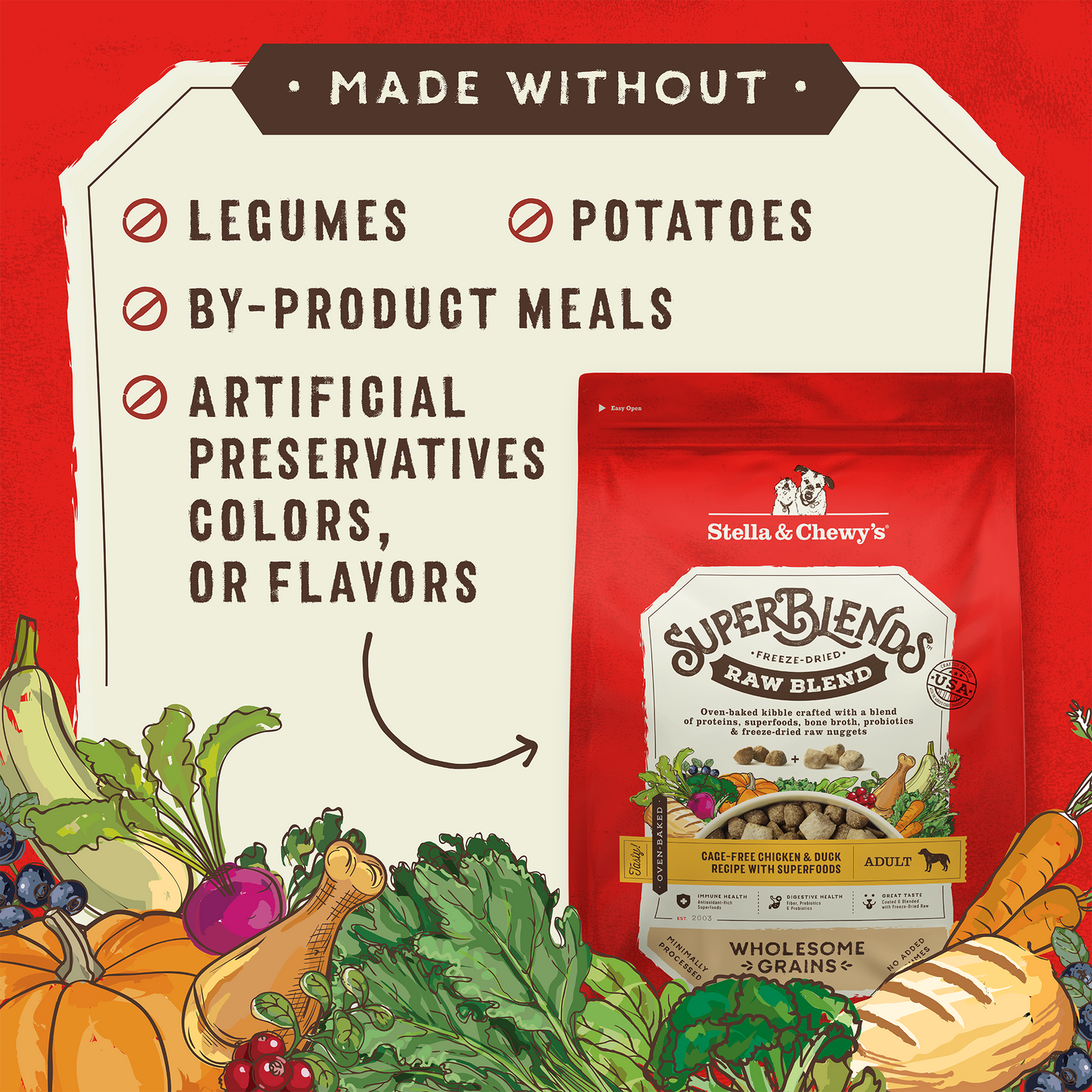 SuperBlends Raw Blend Chicken & Duck Recipe + Superfoods