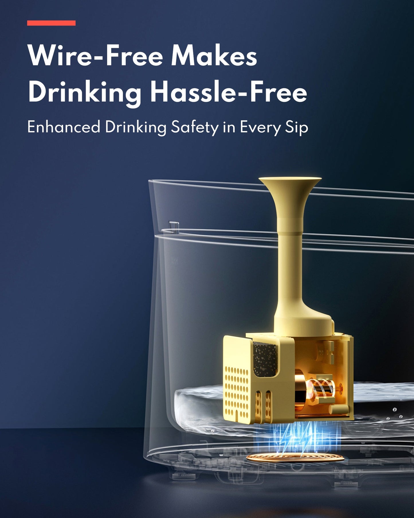 Pet Water Fountain with UVC Sterilization Wireless Pump CF20