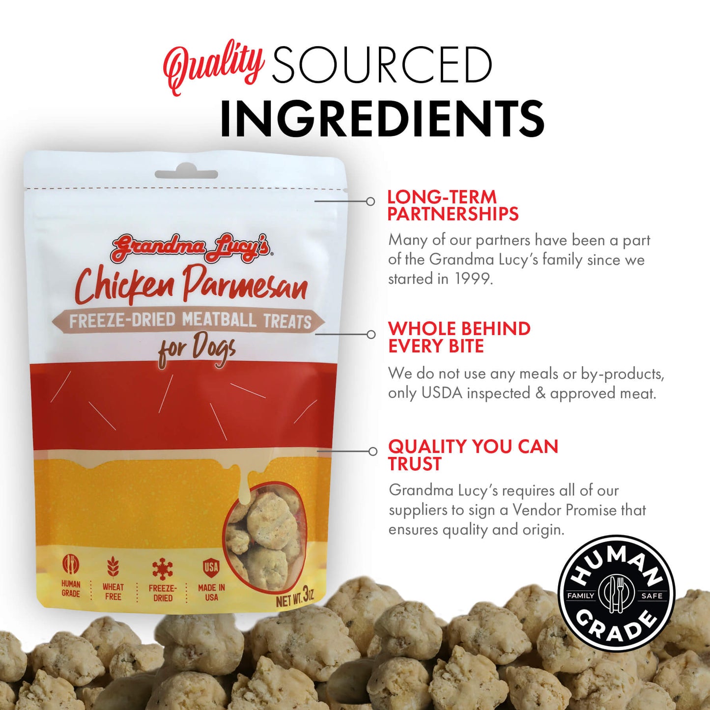 Freeze-Dried Meatballs - Chicken Parmesan