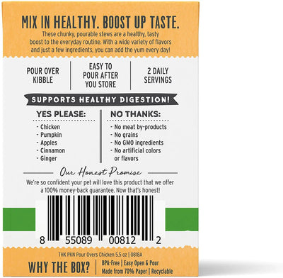 The Honest Kitchen Pour Overs Chicken & Pumpkin Stew 5.5-oz, Dog Food Topper